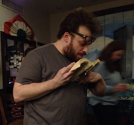 Adam reads a favorite passage